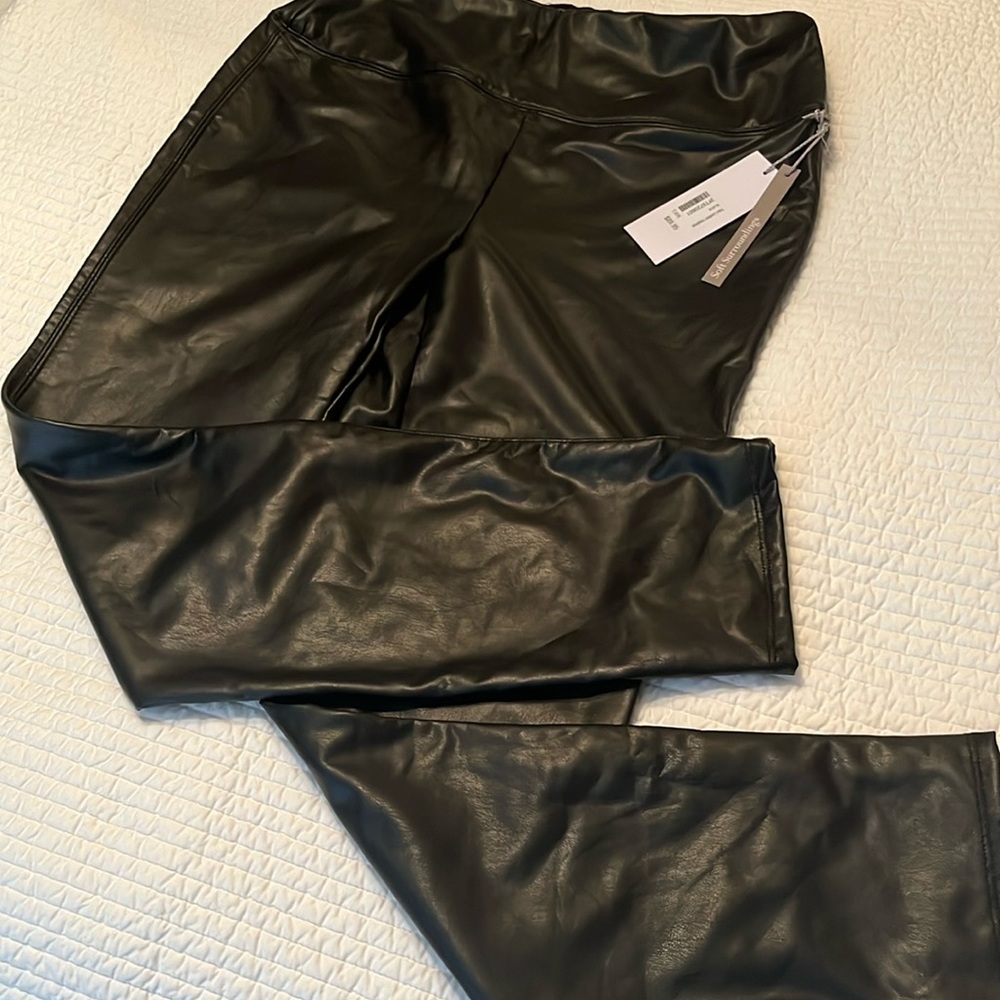 Soft surroundings faux leather leggings